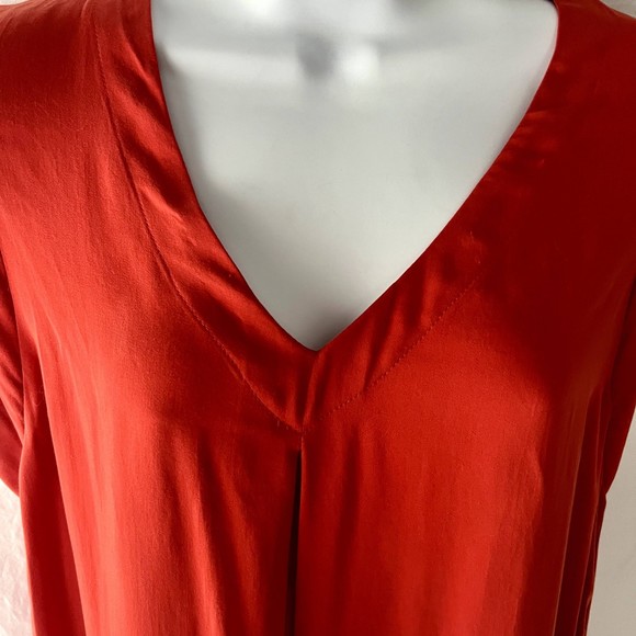 Anthropologie Maeve Ally Cupro Tunic Red Small - Picture 3 of 9